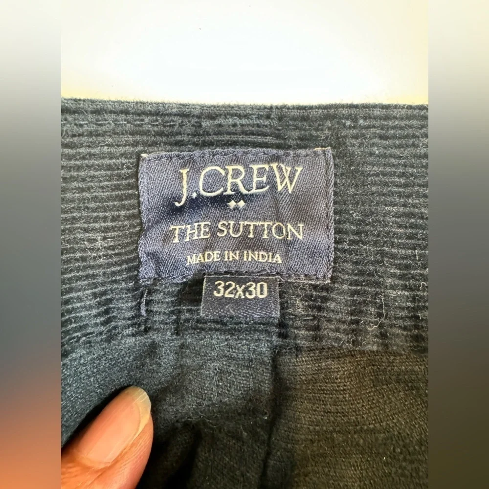J. Crew Flex Dark Blue Stretch Corduroy Jeans measured Size 32x30